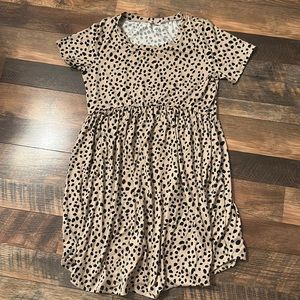 jodifl babydoll leopard print dress